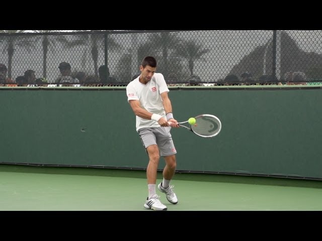 Novak Djokovic Backhand In Super Slow Motion 2 - Indian Wells 2013 - BNP Paribas Open