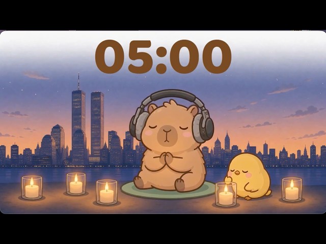 🙏 5 Minute Timer 🐻  Study Timer for Classroom Focus Lofi sound special world trade center 25 years