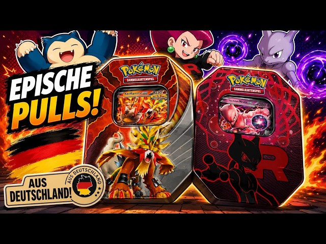 Opening German Pokémon Tins! There's something fun about opening German language packs!