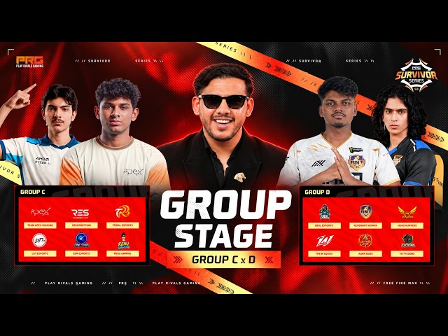 🔴 GROUP STAGE - PRG SURVIVOR SERIES SEASON 3 | TAG vs RES vs S8UL  vs RNTX vs TGT vs HH vs LR7 🏆