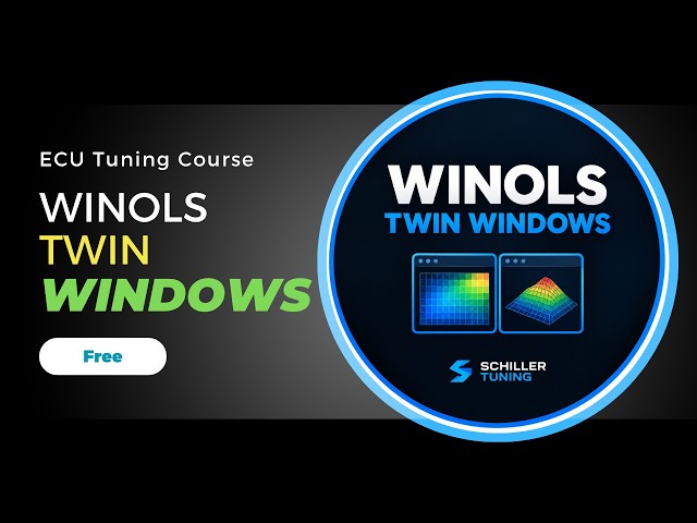 How can you view and compare two ECU map views side-by-side in WinOLS?