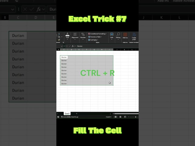 Excel Trick #7 - Fill The Cells