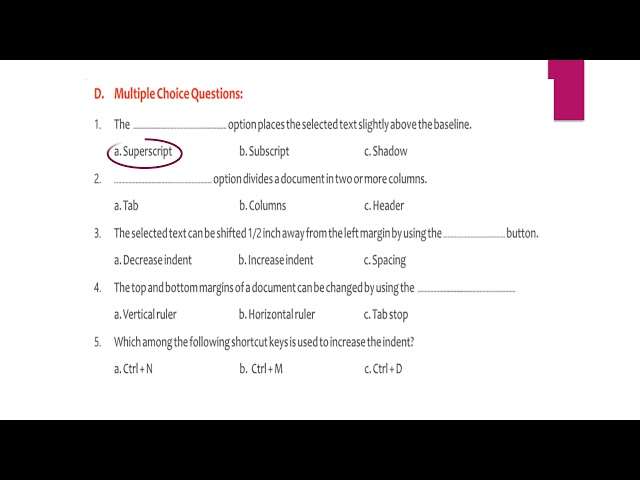 CH 3 WORD PROCESSOR-I EXERCISES   (LOGIX 5)