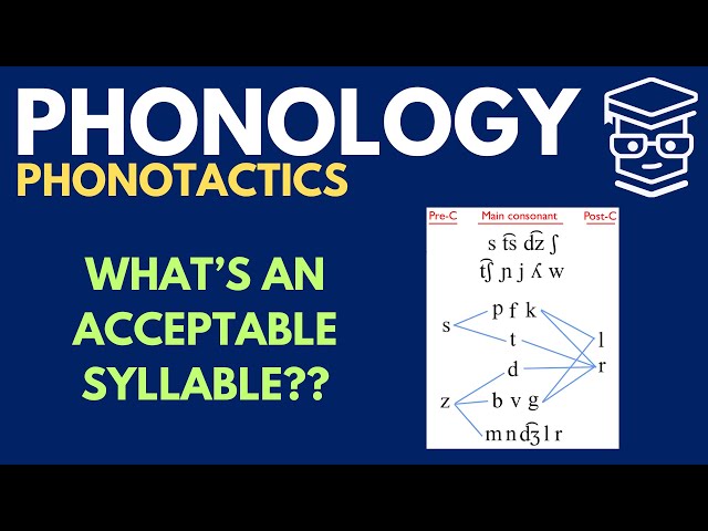 Phonotactics! What's an Acceptable Syllable?