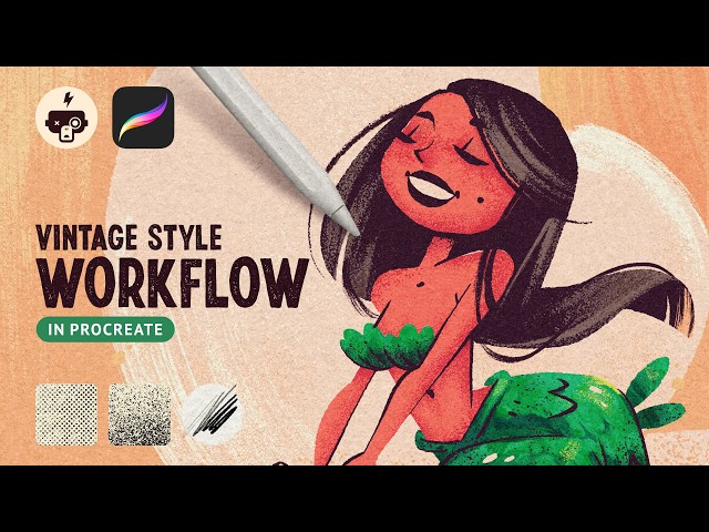 How I Get a Vintage Cartoon Look in Procreate (Full Illustration Workflow)