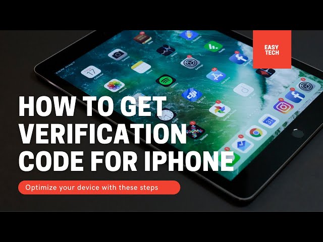 How to get verification code for iPhone