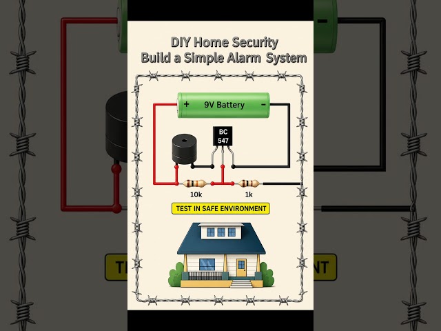 Simple Home Security Alarm Using BC547 |DIY Burglar Alarm |This Simple Circuit Can Protect Your Home