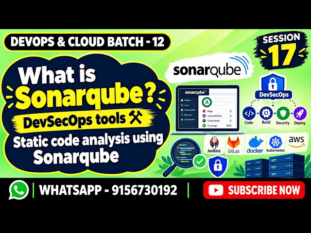 Topic   What is Sonarqube ? DevSecOps tools ⚒️ | Static code analysis using Sonarqube