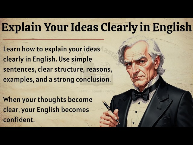 EXPLAIN YOUR IDEAS CLEARLY IN ENGLISH ||| Learn English Through Motivation 🔥 || Level 3 English