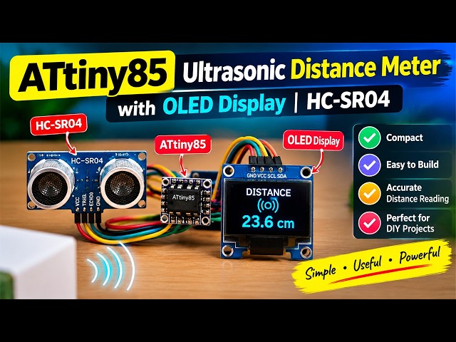 ATtiny85 Ultrasonic Distance Meter with OLED | HC-SR04