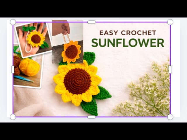 ⚡️🌻easy crochet sunflower making
