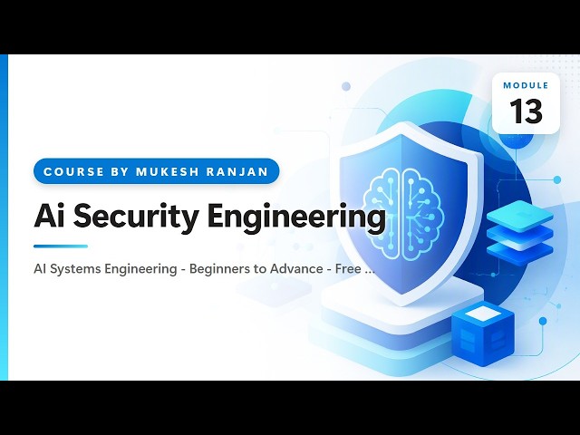 13. Ai Security Engineering — AI Systems Engineering - Beginners to Advance - Free Course