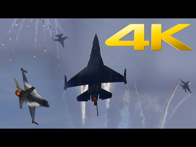 4K | Turkish F-16 Solo Türk air display at ILA Berlin Air Show 2014