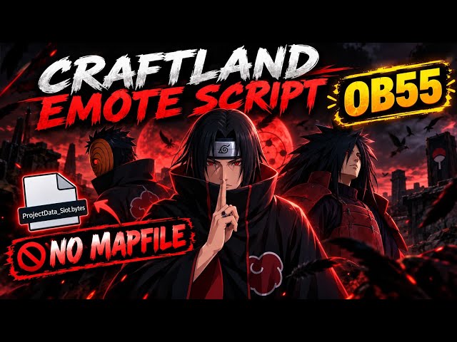 ADD RARE EMOTES IN CRAFTLAND MAP | KrsxhYT | Free Fire Craftland Emote Script OB55