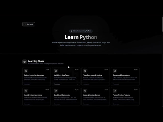 PyXode – Interactive Python Learning Platform | First Commit Hackathon