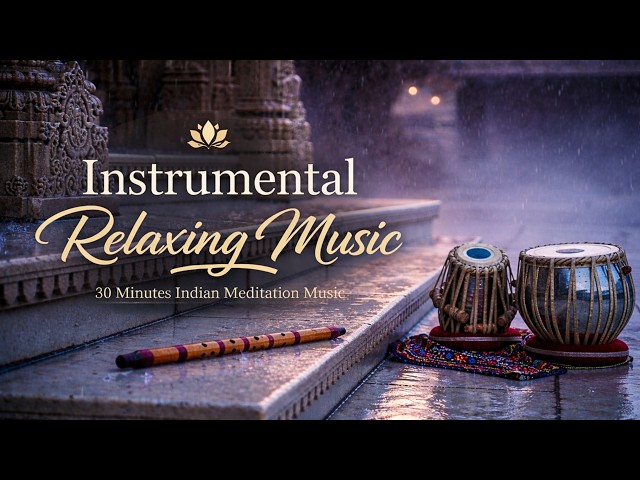 Instrumental Relaxing Music | 30 Minutes Indian Meditation Music | Peaceful Flute & Tabla  Sounds