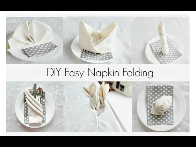 EASY Napkin Folding Tutorials for beginners!