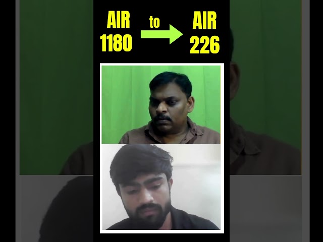 AIR 1180 ➝ 226 🚀 Deepak’s GATE DA Success Story | Rank Improvement Motivation