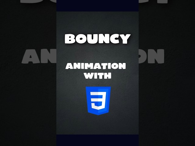 How to Create Bouncy Animation in HTML & CSS 😍 | Smooth Bounce Effect #shorts #shortsfeed