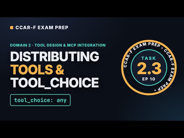 Distributing Tools Across Agents & tool_choice | CCAR-F Task 2.3 – Claude Certified Architect Exam