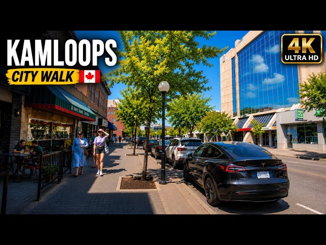 Downtown Kamloops 🇨🇦 | Sunny City Walk in 4K