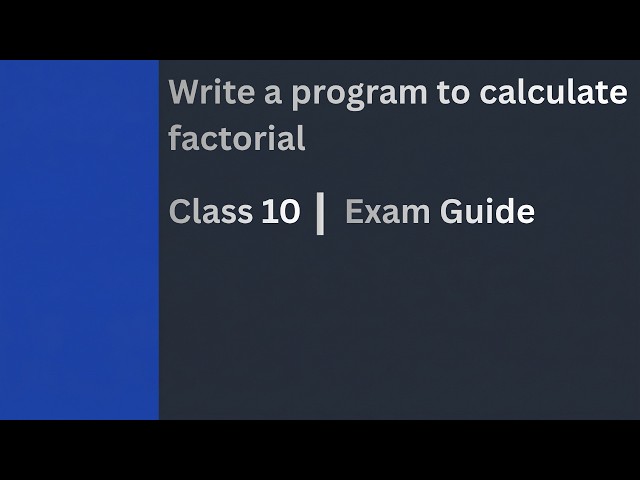 Write a program to calculate factorial using PYTHON