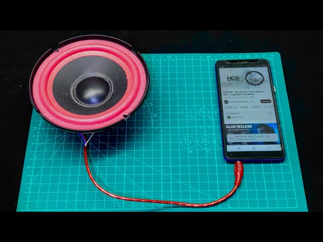 DIY simple aux cable speaker without amplifier