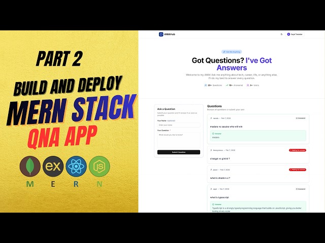 Build a Fullstack Q&A Platform with MERN Stack | Frontend UI + API Integration (Part 2)