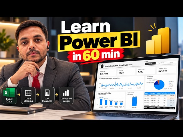 Learn Power BI in 60 Minutes | Complete Beginner Tutorial