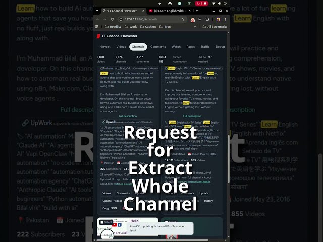 Build a YouTube Channel Harvester & Comment Scraper App (Python Web Automation)