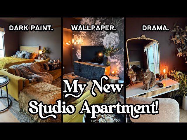 I Moved Into a Studio Apartment! And I'm Transforming This Small Space Into a Dark Cozy Retreat