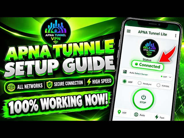 How To Setup APNA TUNNEL LITE VPN with UDP Settings for Secure Online Browsing