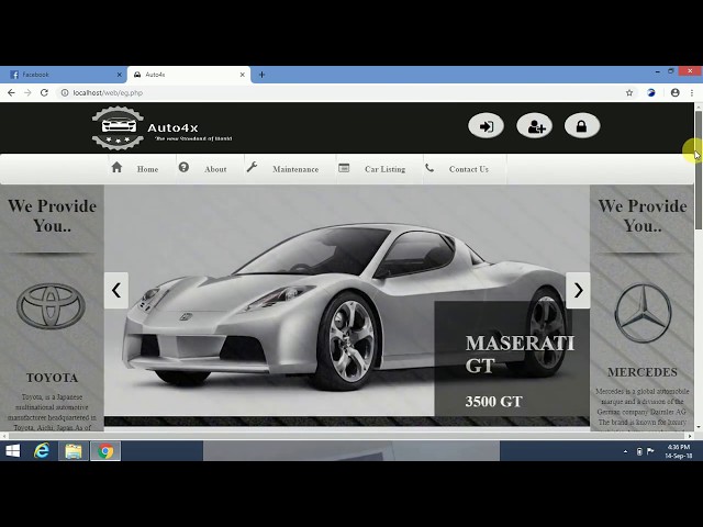 Car dealing Website (HTML, CSS Javascript, PHP)