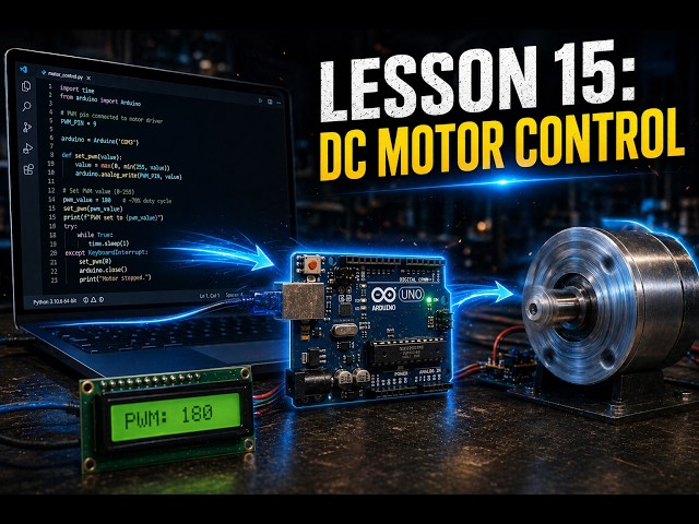 Lesson 15 | DC Motor PWM Control (Arduino + Python) | Part 1