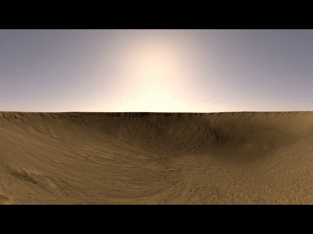 360˚ View within Rauna Crater on Mars