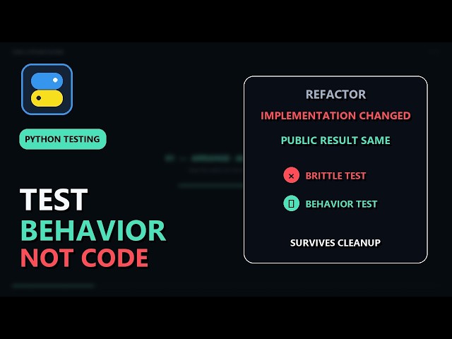 Testing Python Properly