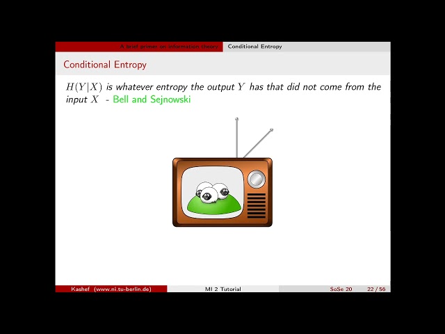 Machine Intelligence 2 tutorial 5 Infomax ICA pt 2/5 Primer on Information Theory