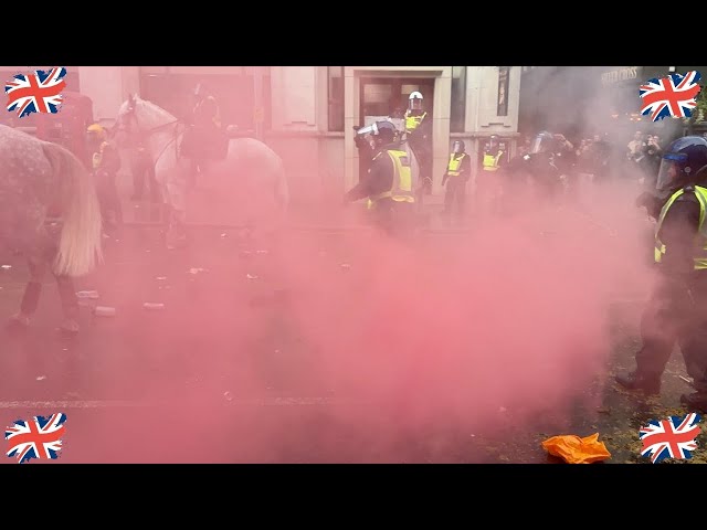 UK FIGHT FOR FREE SPEECH   ENDS IN  CARNAGE !!!!!