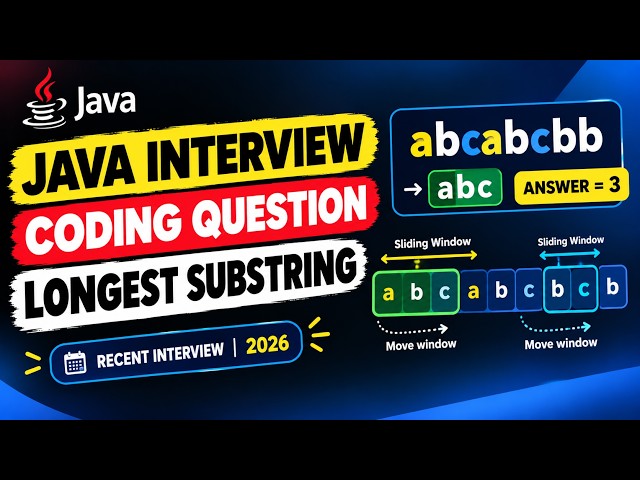Java Interview Coding Question | Longest Substring Without Repeating Characters | Sliding Window