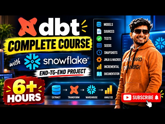 🔥 Complete dbt Course with Snowflake | End-to-End Data Engineering Project