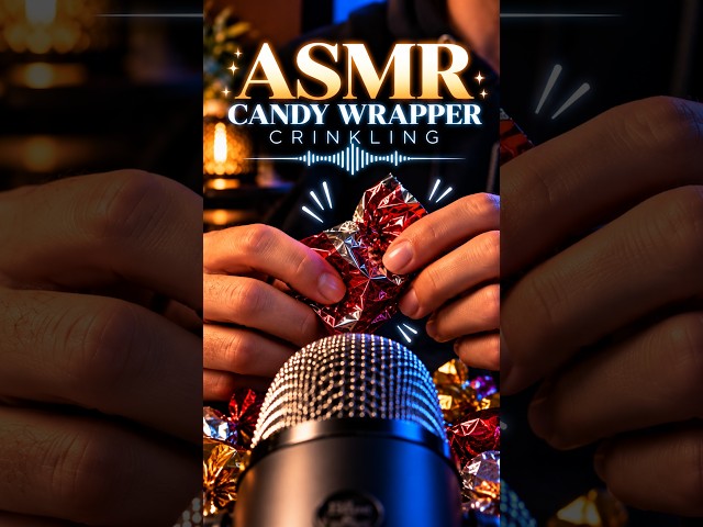 ASMR Candy Wrapper Crinkling 🍬 #asmr #whitenoise #asmrtriggers #crinkling #candywrapper