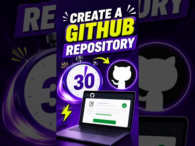 Create a GitHub Repository in 30 Seconds! | GitHub Tutorial