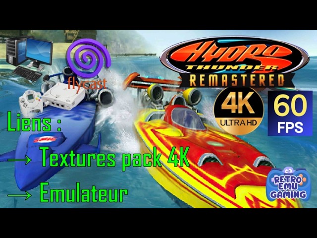 Hydro Thunder Remastered 4K 60 FPS - Pack Textures 4K Flycast dreamcast PC Gameplay 4K FHD HD LS FG