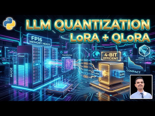 LLM Quantization from Scratch | INT8, INT4, NF4 & Memory Reduction