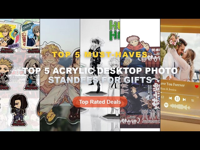 Cheap & Best Top 5 Acrylic Desktop Photo Standees For Gifts Unboxing & Review - Custom Spotify Photo