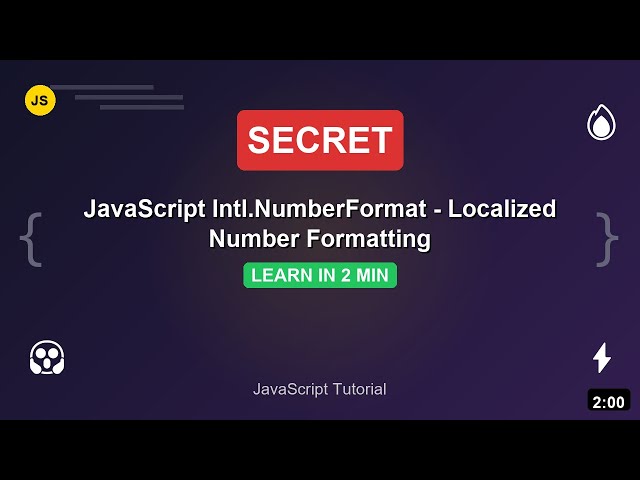 JavaScript Intl.NumberFormat: Localized Number Formatting | JavaScript Tutorial