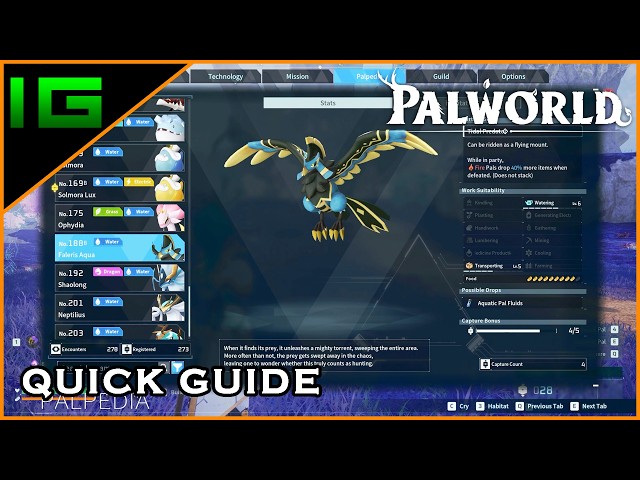 Where To Catch Faleris Aqua In PALWORLD ✅ Quick Location Guide