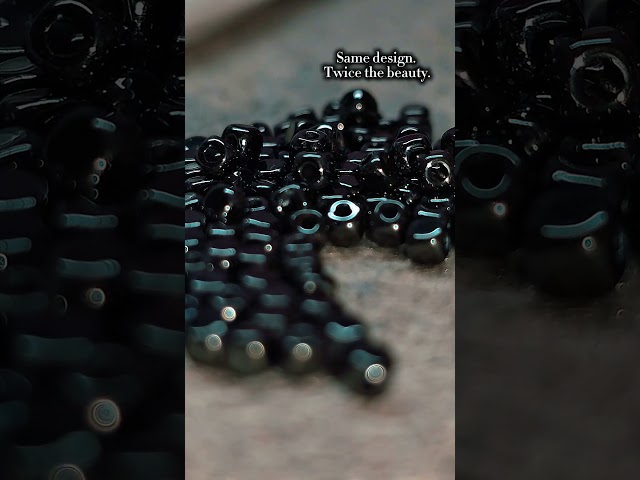 Two Bracelets, One Design 🖤 Handmade Beaded Jewelry #beading #beadedbracelet #handmadejewelry
