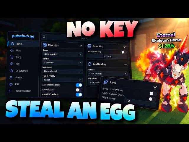 [KEYLESS] NEW STEAL AN EGG SCRIPT | INSTANT STEAL NEW EVENT AND MORE