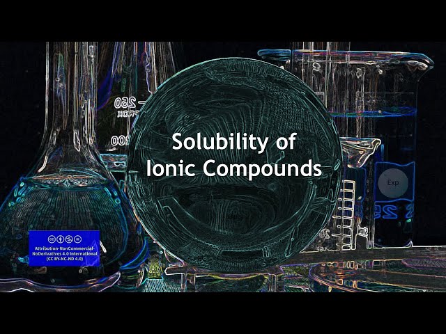 Solubility of Ionic Compounds